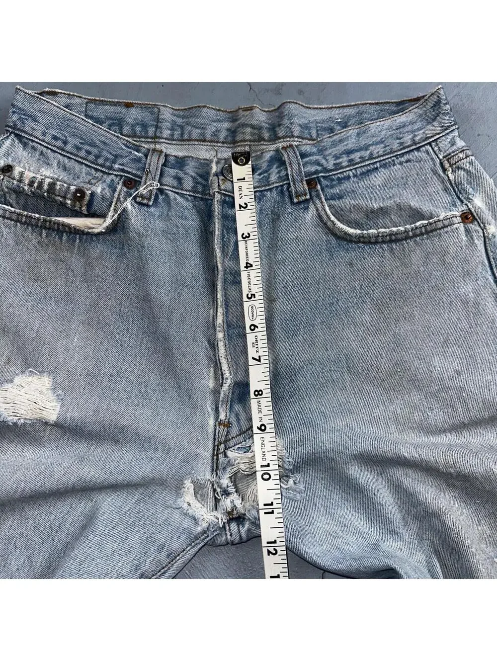 Levis 501 Vintage 80s USA XX Straight Leg Jeans Blue Light Wash 34x36 Act 31x34